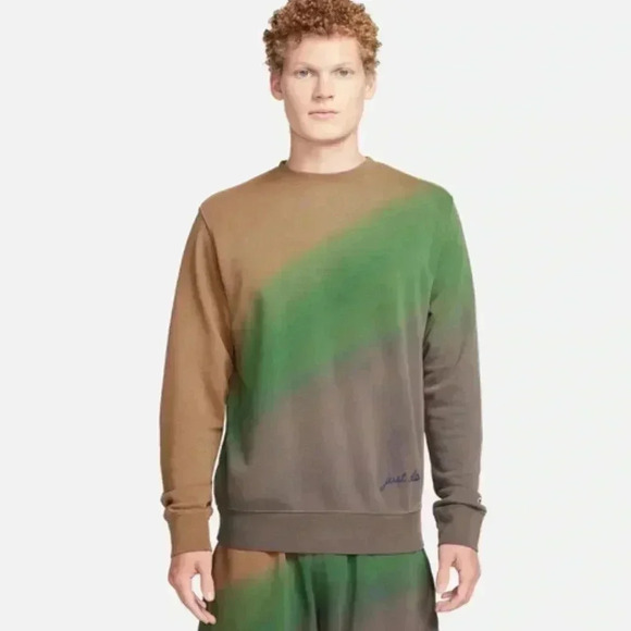 Nike NSW Game Day Club Crew Archaeo Brown Green Tri ColorFQ6142-256 Mens Medium - Picture 1 of 13